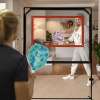 Indoor Paddle Game with Net,All-in-1 Set for Master Pickleball Practice Board, Backyard Pickleball Equipment,Similar to Badminton, Pingpong, and Jianzi