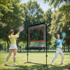 Indoor Paddle Game with Net,All-in-1 Set for Master Pickleball Practice Board, Backyard Pickleball Equipment,Similar to Badminton, Pingpong, and Jianzi