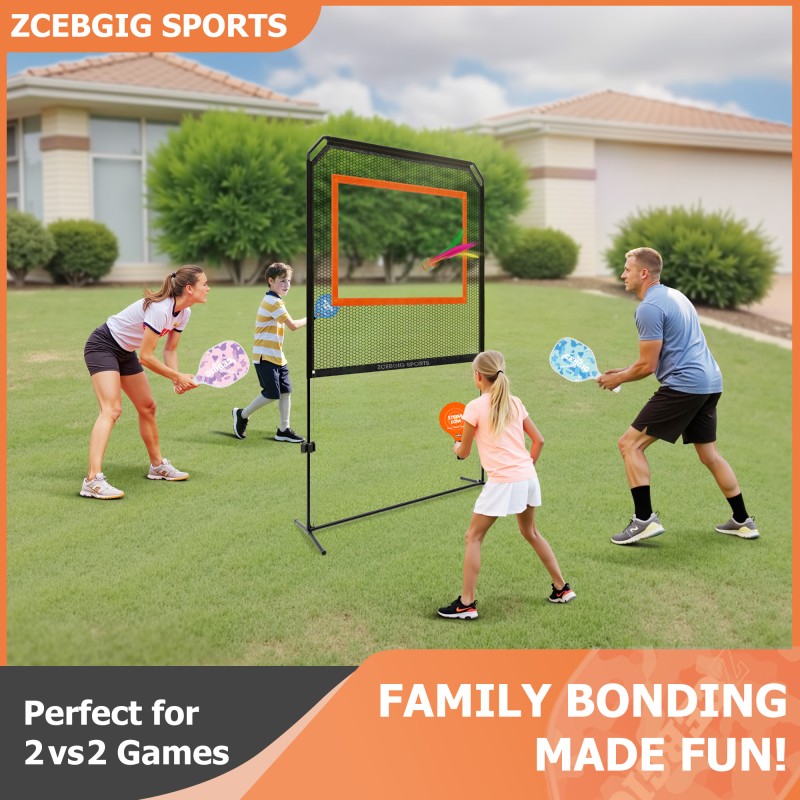 Zcebgig-Sports Outdoor Paddle Game with Net – All in One Outdoor & Indoor Set with Target and Rebound Net– Combines Pickleball, Badminton & Tennis for Family or Solo Fun Zcebgig-Sports Outdoor Paddle Game with Net – All in One Outdoor & Indoor Set with Target and Rebound Net– Combines Pickleball, Badminton & Tennis for Family or Solo Fun