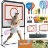 Zcebgig-Sports Outdoor Paddle Game with Net – All in One Outdoor & Indoor Set with Target and Rebound Net– Combines Pickleball, Badminton & Tennis for Family or Solo Fun
