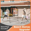 Zcebgig-Sports Outdoor Paddle Game with Net – All in One Outdoor & Indoor Set with Target and Rebound Net– Combines Pickleball, Badminton & Tennis for Family or Solo Fun