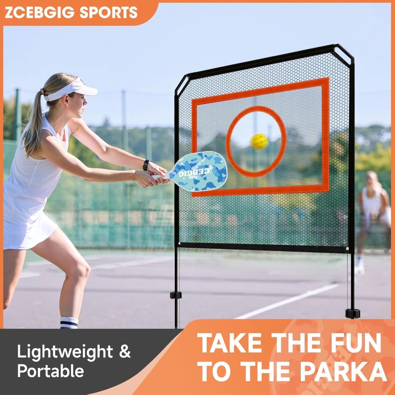 Zcebgig-Sports Outdoor Paddle Game with Net – All in One Outdoor & Indoor Set with Target and Rebound Net– Combines Pickleball, Badminton & Tennis for Family or Solo Fun