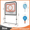 Zcebgig-Sports Outdoor Paddle Game with Net – All in One Outdoor & Indoor Set with Target and Rebound Net– Combines Pickleball, Badminton & Tennis for Family or Solo Fun